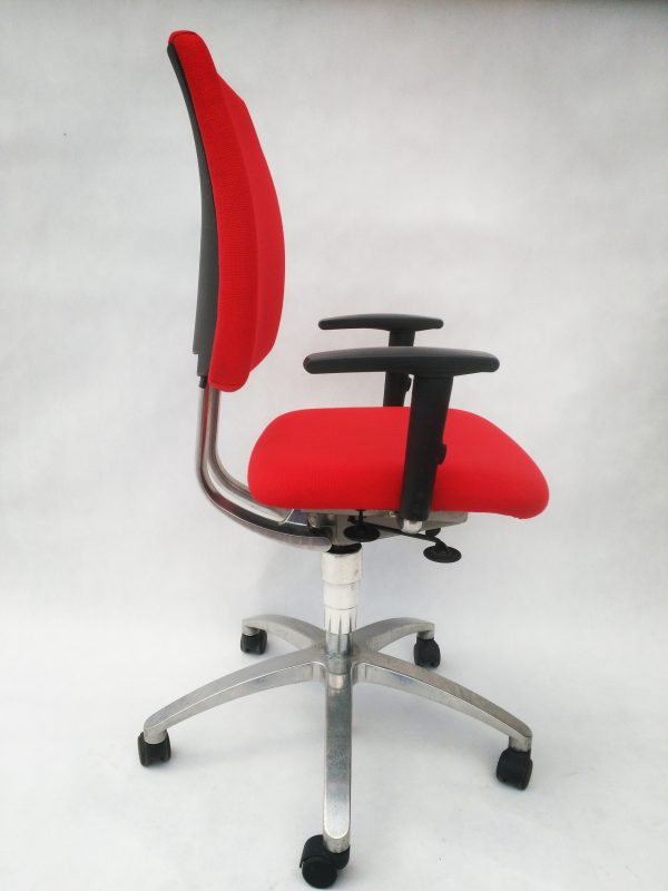 Krzesło biurowe obrotowe DRABERT jasny czerwony, meble biurowe używane