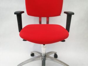 Krzesło biurowe obrotowe DRABERT jasny czerwony, meble biurowe używane